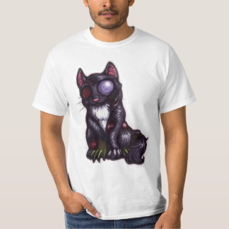 Camiseta del gatito del zombi