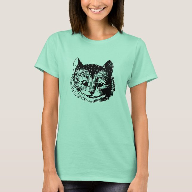 Camiseta del gato de Cheshire de las mujeres (Anverso)