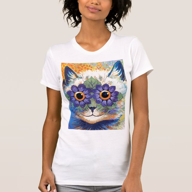 Camiseta del gato de la flor (Anverso)