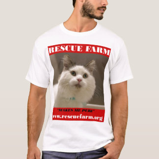 Camiseta del gato de la granja del rescate