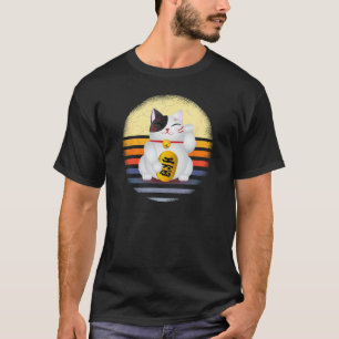 Camiseta del gato de la suerte Maneki Neko camiset