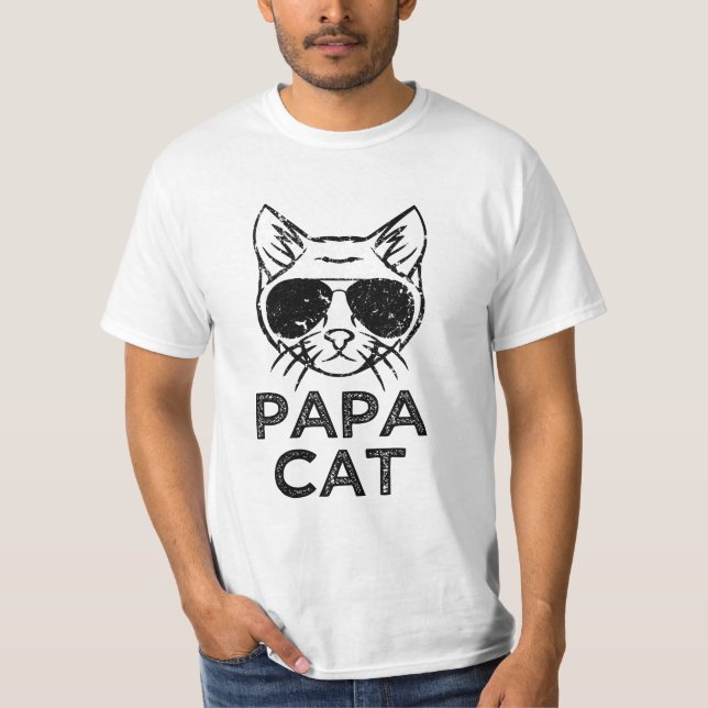 Camiseta del gato de los hombres divertidos del (Anverso)