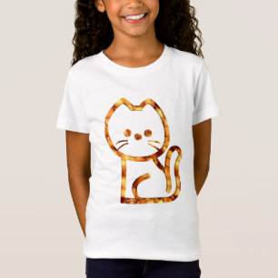 Camiseta del gato de panal de oro