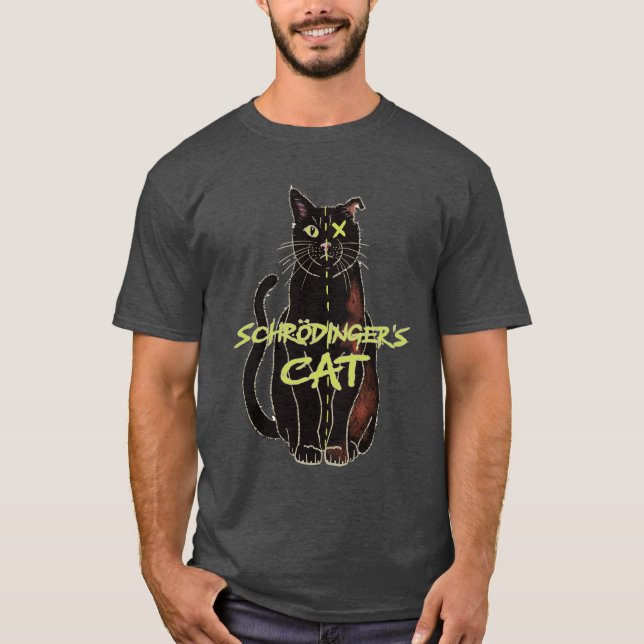 Camiseta del gato de Schrodinger - Regalo físico (Anverso)