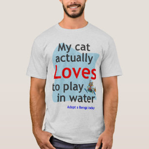 Camiseta del gato del agua