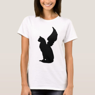 Camiseta del gato del ángel