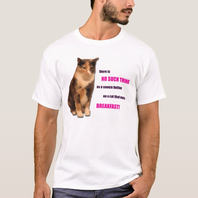 Camiseta del gato del desayuno (Anverso)