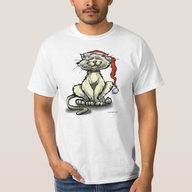 Camiseta del gato del navidad (Anverso)