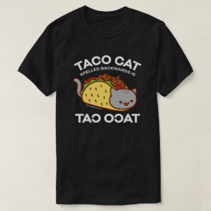 Camiseta del gato - el CAT del TACO deletreado al
