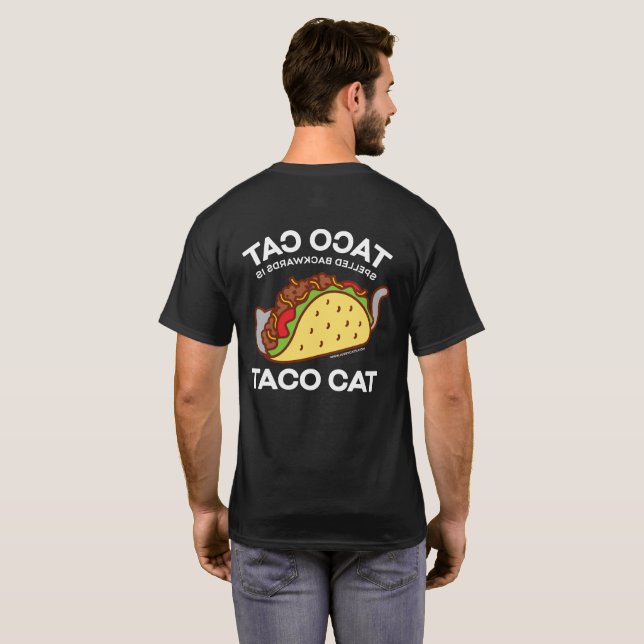 Camiseta del gato - el CAT del TACO deletreado al (Reverso completo)