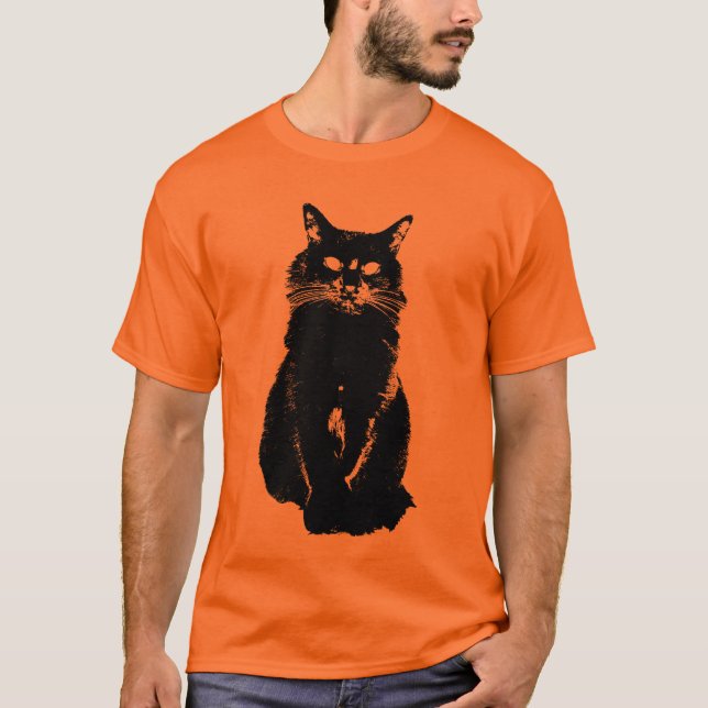 Camiseta del gato negro (Anverso)