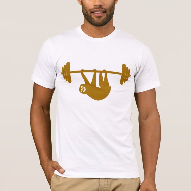 Camiseta del gimnasio de la pereza (oro) (Anverso)