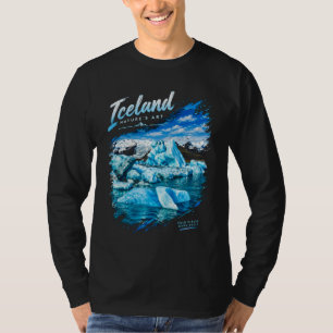 Camiseta del glaciar de Islandia – Icebergs azules