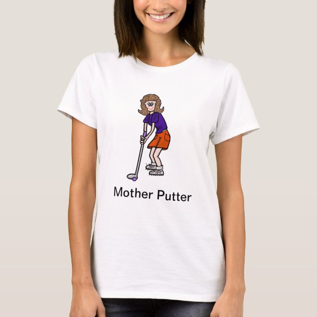 Camiseta del golf de las mujeres divertidas del (Anverso)