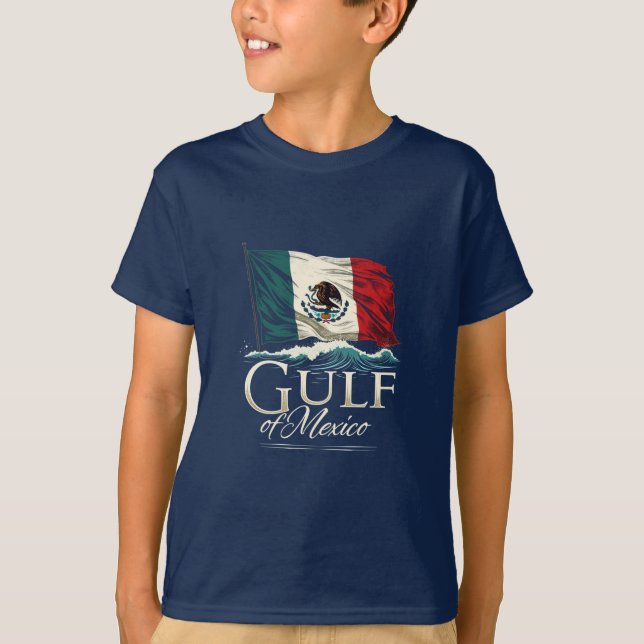 Camiseta del Golfo de México con bandera mexicana  (Anverso)