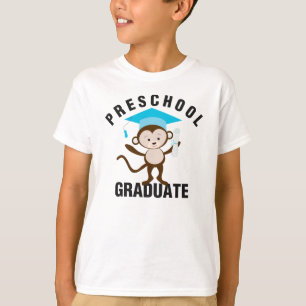 Camiseta del graduado del preescolar del azul y