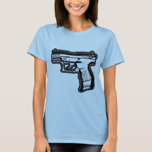 camiseta del gráfico de la plantilla del arma de