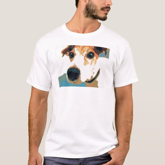 Camiseta del gráfico del arte pop de Jack Russell