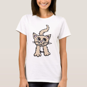 Camiseta del gráfico del gatito/del gato