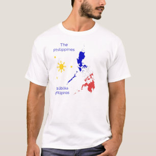 Camiseta del gráfico del mapa de Filipinas