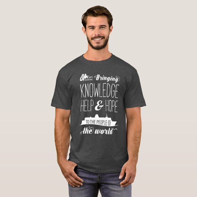 Camiseta del gris de la nave de KHH (Anverso completo)