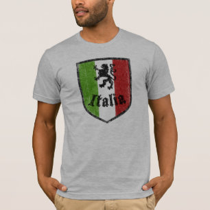 Camiseta del gris del escudo de la bandera de