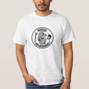 Camiseta del guerrero B&W del granuja