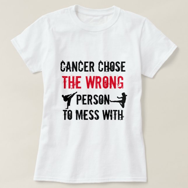 Camiseta del guerrero del cáncer (Diseño del anverso)