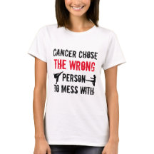 Camiseta del guerrero del cáncer