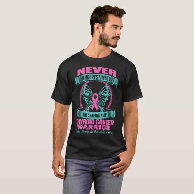 Camiseta del guerrero del cáncer de tiroides (Anverso completo)