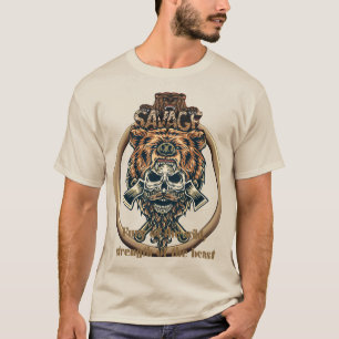 Camiseta del guerrero del cráneo de la bestia viki