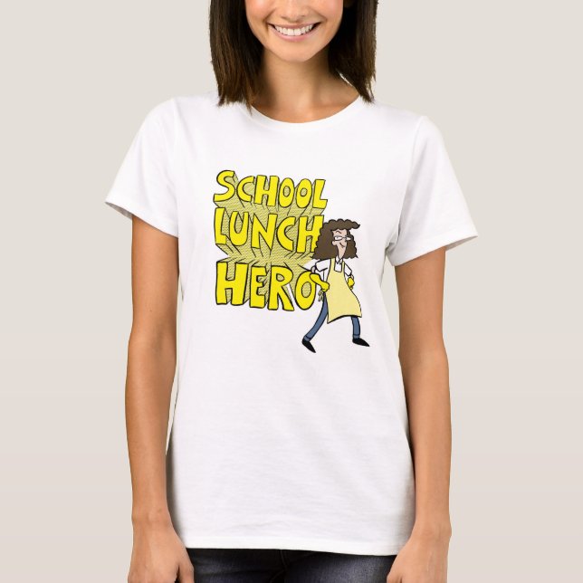 Camiseta del héroe del almuerzo escolar (Anverso)