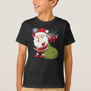 Camiseta del Ho-Ho-Día de fiesta de Santa para los