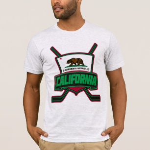 Camiseta del hockey de California de la impresión