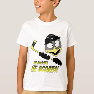 Camiseta del hockey del pingüino de la juventud