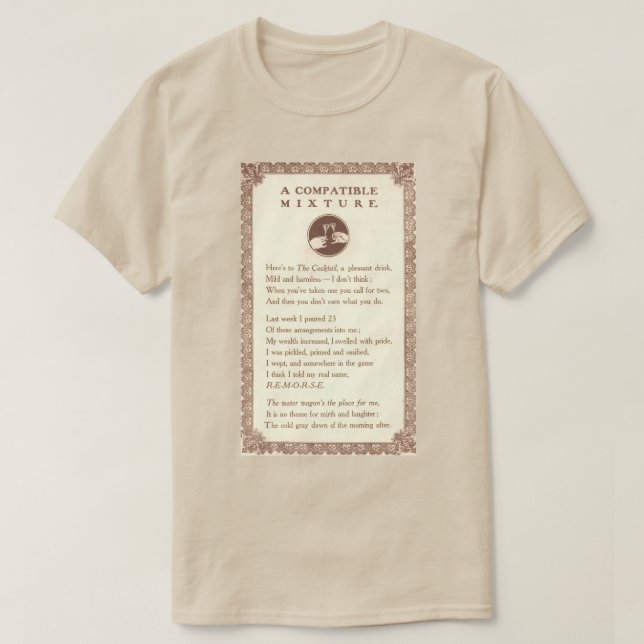 Camiseta del hombre bebedor (Diseño del anverso)