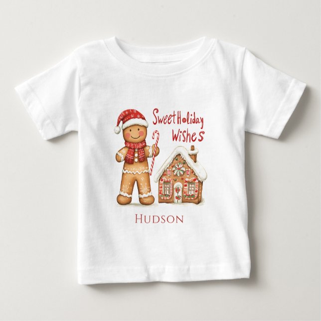Camiseta del hombre del pan de Santa Gingerbread n (Anverso)