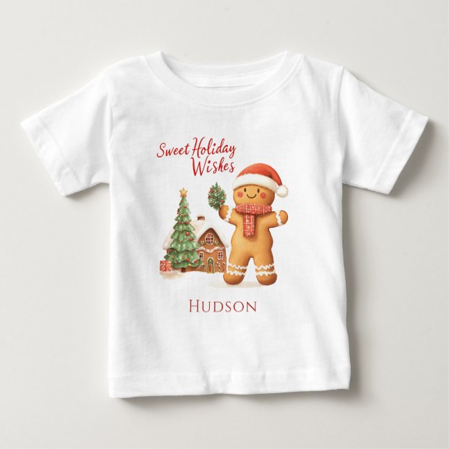 Camiseta del hombre del pan de Santa Gingerbread n (Anverso)