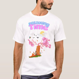 Camiseta del Hombre del Tiempo Relájese - Tranquil