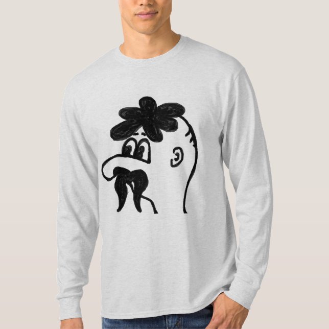 Camiseta del Hombre Funny Mustache (Anverso)