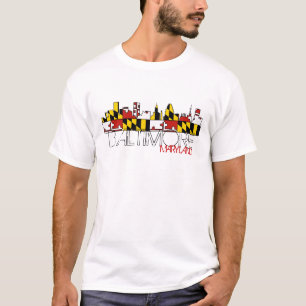 Camiseta del horizonte de la bandera de Baltimore