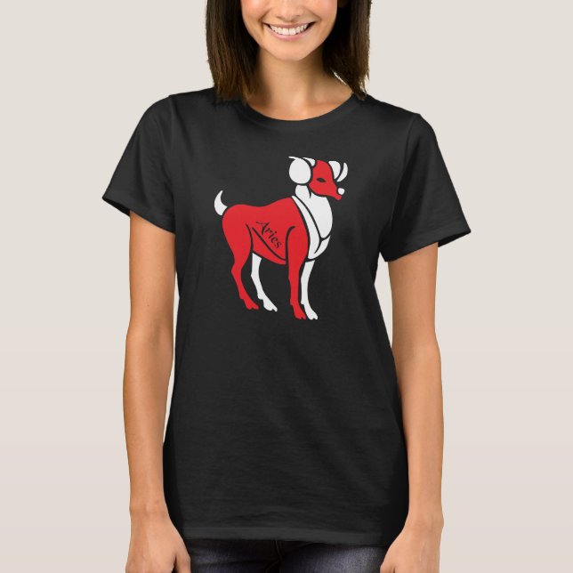 Camiseta del horóscopo del aries (Anverso)
