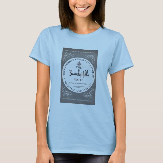 Camiseta del hotel de Beverly Hills HOLLYWOOD 1953 (Anverso)