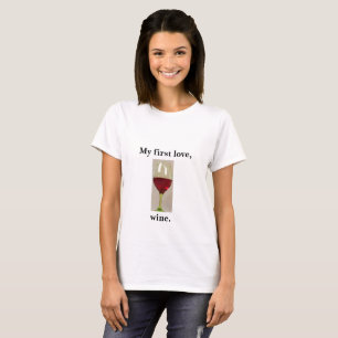 Camiseta del humor del vino