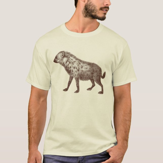 Camiseta del Hyena basada en el grabado antiguo (Anverso)