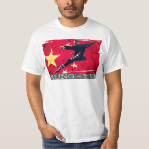 Camiseta del icono de Kung Fu (bandera china)