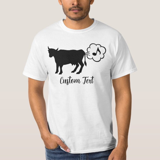 Camiseta del icono del metano de vaca (Anverso)