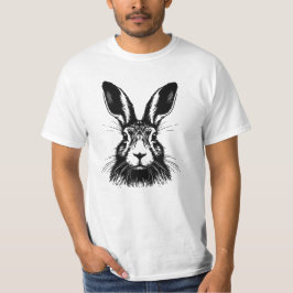 Camiseta del Ilustracion de arte Hare Face Line