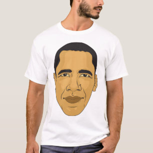 Camiseta del ilustracion de la cara de Barack