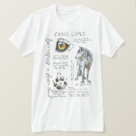 Camiseta del ilustracion del lobo del lupus de